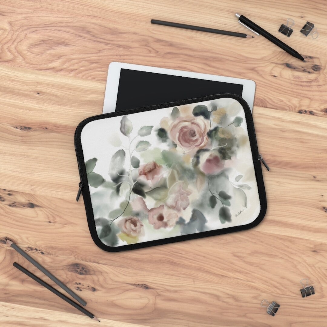 Floral Laptop Sleeve Soft Laptop Case Durable Laptop Case Etsy