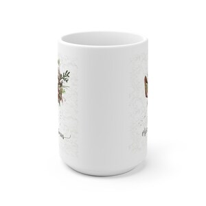 May include: White ceramic mug with a floral design and the text "Make today amazing" on the side.