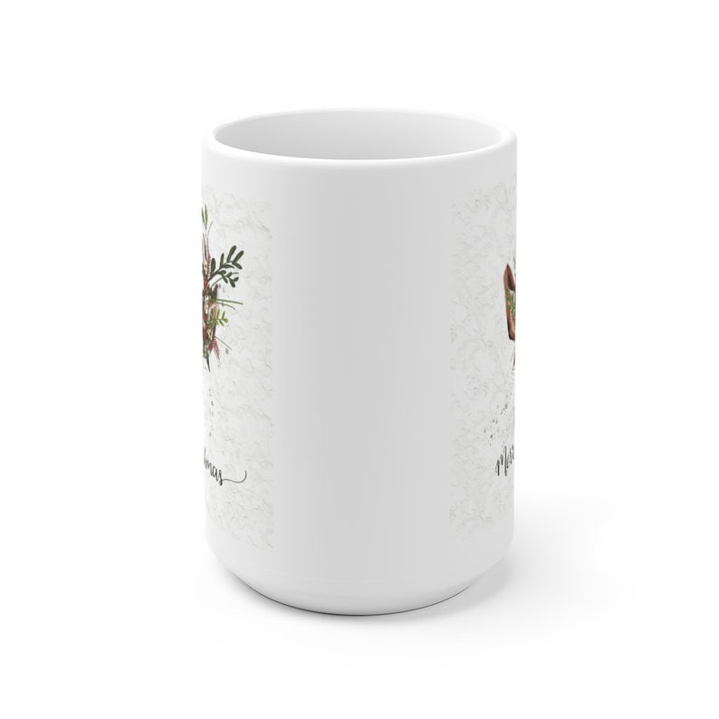 May include: White ceramic mug with a floral design and the text "Make today amazing" on the side.