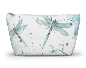 Accessoirezakje blauwe libelle: make-uptasje en pennenbakje