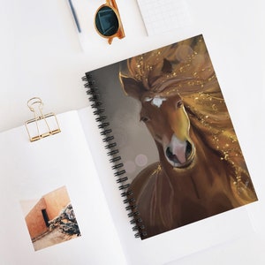 Horse Spiral Notebook, Ruled Line Notebook, Notepad, Journal, School Notebook, Horse Lover Notebook, Horse Lover Gift