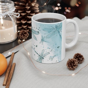 Ceramic Mug 11oz Dragonfly mug