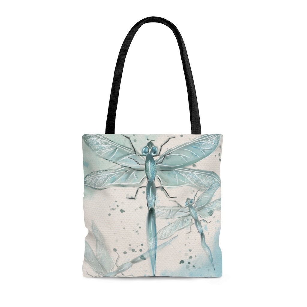 Dragonfly Themed Bags - Dragonfly on Distressed Gray Stone Printed on Tote  - Walmart.com