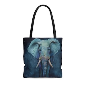 Elephant Tote Bag, Small, Medium, Large Tote Bag, Animal Tote Bag, Elephant Art, Elephant Lovers Tote Bag Gift