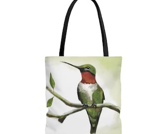 Draagtas Hummingbird: Maria Barletta Art, polyester boekentas