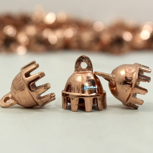 25 Brass Sleigh Claw Bells for windchimes, Antique style copper Tibetan Buddhist Brass Cleansing Bell