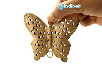 Rustic Metal Butterfly Craft Shape Cut out Blank, Garden Outdoor Decor Wind Chimes Crafting Projects Supplies, Crafters Gift