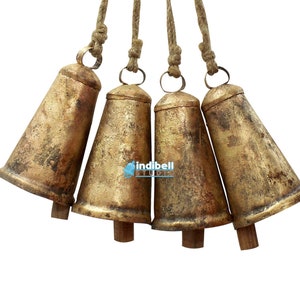 Ghirlanda natalizia con campanelli rustici, decorazione per camino, casa, giardino, fattoria, campanelli di latta, porta d'ingresso, veranda, patio, da appendere alla parete