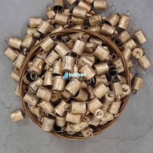Farmhouse Christmas Holiday Decor Bulk Bells, Small Rustic Cow Bells Wedding Favors, Wholesale Rusty Bells for Decorations