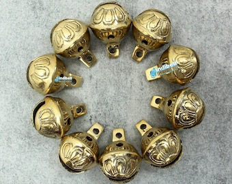 10 campanellini in ottone a forma di orso da slitta, decorazioni natalizie arrugginite