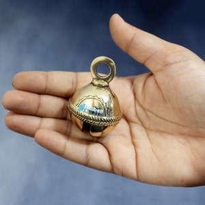 4 Sleigh Brass Pet Dog Jingle Bells, Oversize large heavy Unique Brass Christmas jingle bell, Horse sleigh bell gift