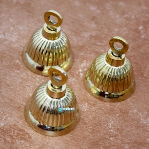 Victorian Brass Bell Wedding Table Decor, Ideal for Home Altar Christmas Decoration (Set of 3)