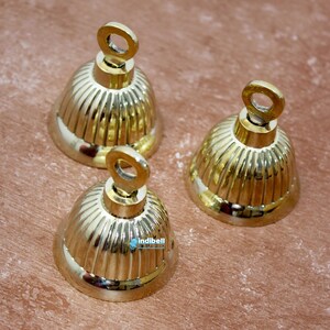 Victorian Brass Bells Set of 3 - Ideal for Designer Wedding Decor and Windchimes