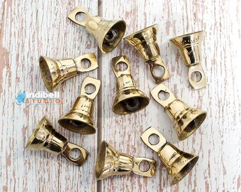 12 pequeñas campanas de altar de latón dorado, proyectos de bricolaje, campanas colgantes y adornos.