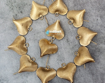 12 tinnen metalen gouden hartvormige bellen, decoratieve bel voor guirlande windgong