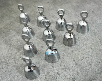Wedding table decor silver brass bells, 10 home decor antique bells for craft