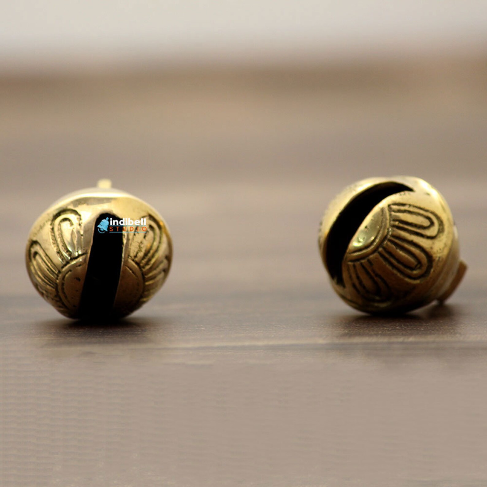 6 Brass Bear Polar Express Jingle Bells large 45 Mm Round Etsy