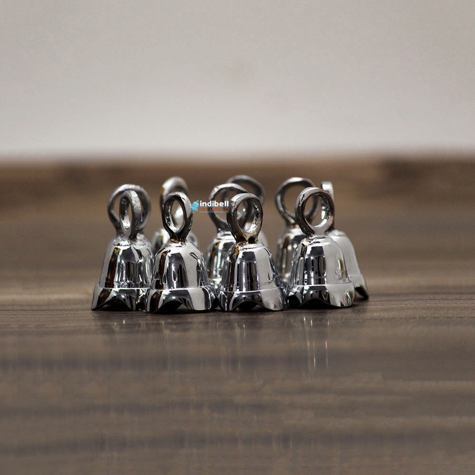 Set of 10 Silver Tone Brass Bells Miniature Bells Craft bell Etsy