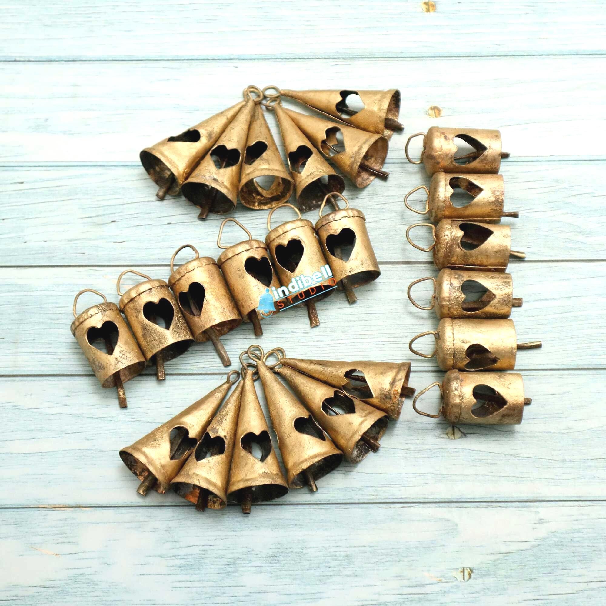 Rustic Heart Cow Bells Favors