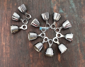 Wedding table decor silver brass bells wedding favors, 10 home decor antique bells for craft