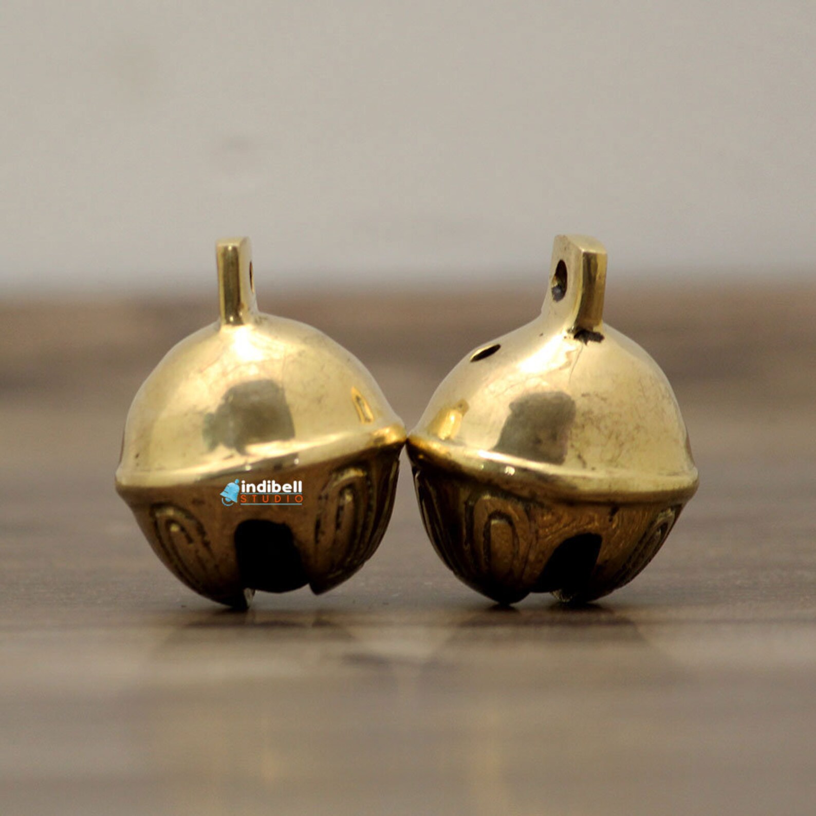 6 Brass Bear Polar Express Jingle Bells large 45 Mm Round Etsy