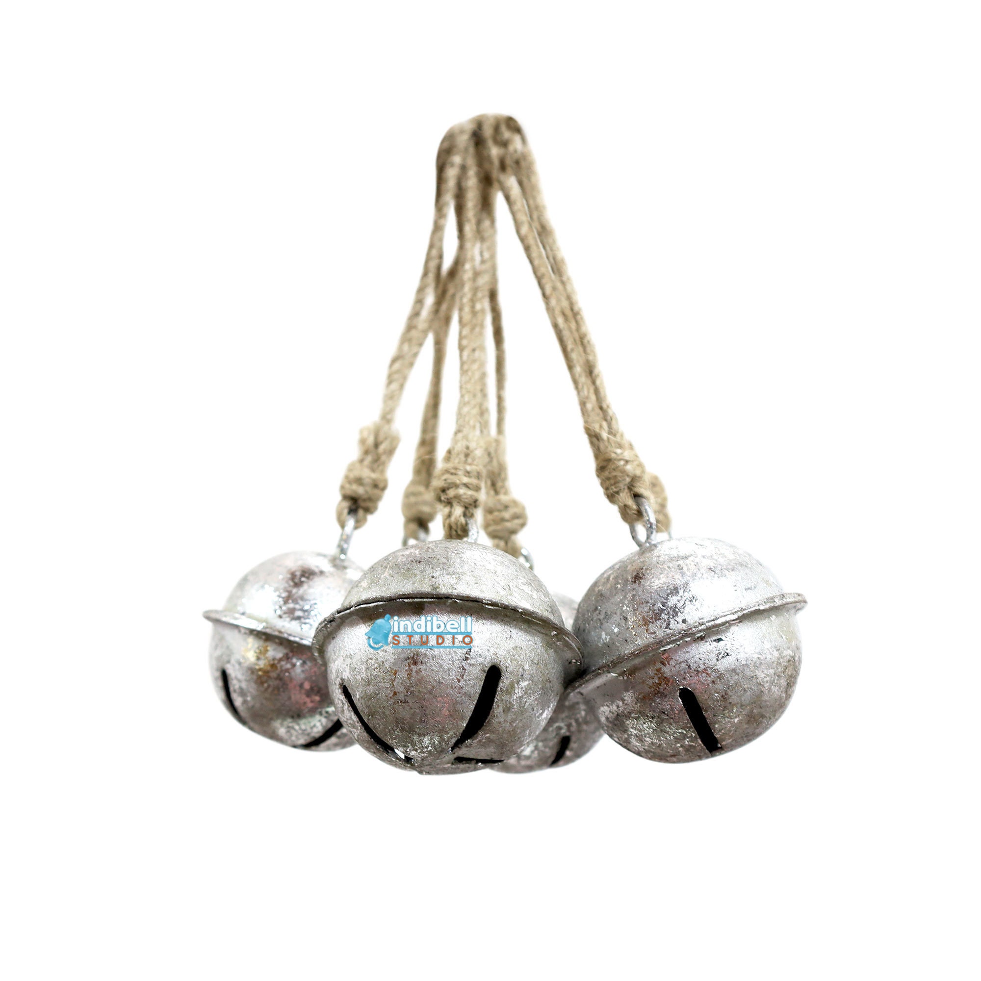 Silver & White Metal Christmas Bells: Pack of 50 From 0.50 GBP