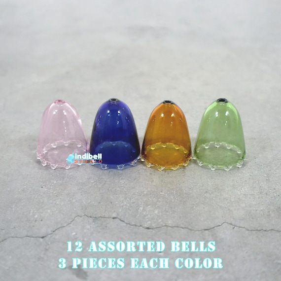 Do it Yourself Clear Glass Bells Ornaments Holiday Decor, Blown Glass Christmas Bells, Gift for Craft Lover on Birthday Anniversary