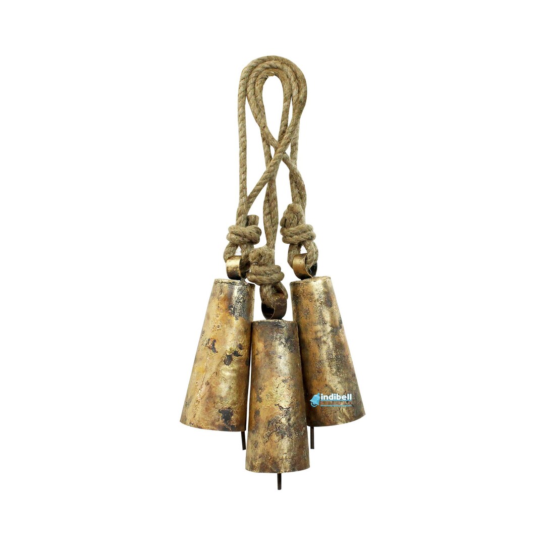 Rustic Metal Primitive Mantle Bells, Large Cow Bells, Vintage Antique ...