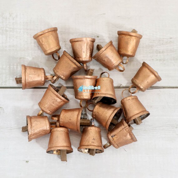 Campanelle Rustiche In Metallo Vintage – Fatte A Mano In India – Ideali Per Ghirlande, Decorazioni Natalizie E Artigianato (Piccole)
