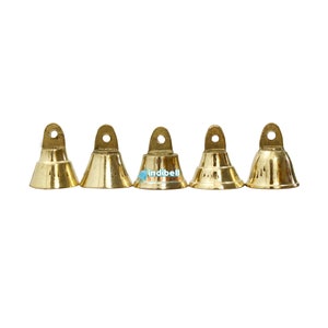 25 Small Mini Tiny Brass Bells India, Jingle Bells Charm Supplies, Wind Chimes bell, Hanging Antique Vintage Bells