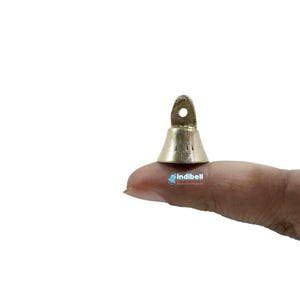 Miniature Brass Craft Bells Charm for Jewelry Costumes & Do it yourself Projects (No Sound), Tiny Gold Trim Bells Embellishments