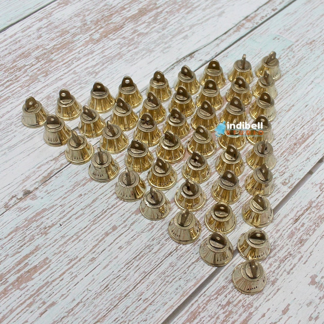  Mini Brass Bells : Office Products