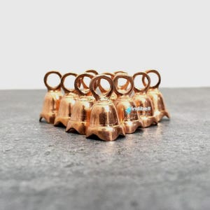 12 DIY Indian Copper Brass Bells for Wind Chimes Garland, Projects for home decoration, Flower Scallop Crafting Supplies
