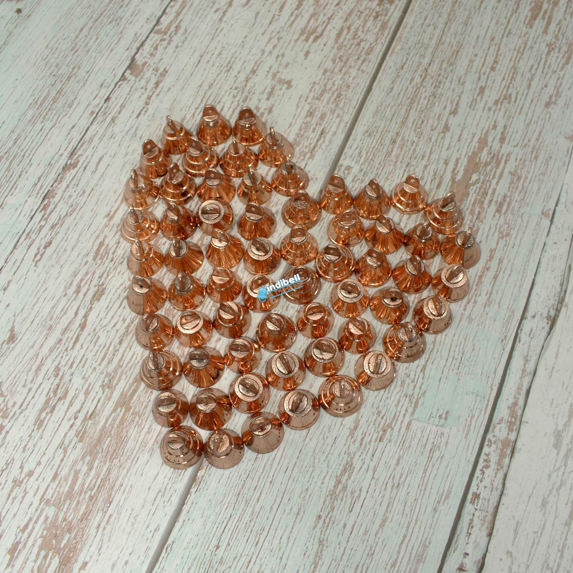 Mini Shell Bell Tiny Mini Rose Gold Brass Bells, Small Copper Miniature Bell for Do It ...