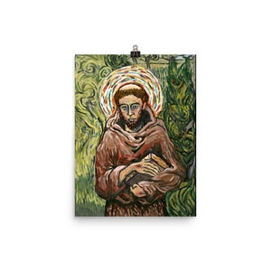 St. Francis in the style of Van Gogh
