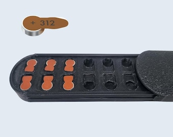 Type 312 Brown Hearing Aid Battery Case