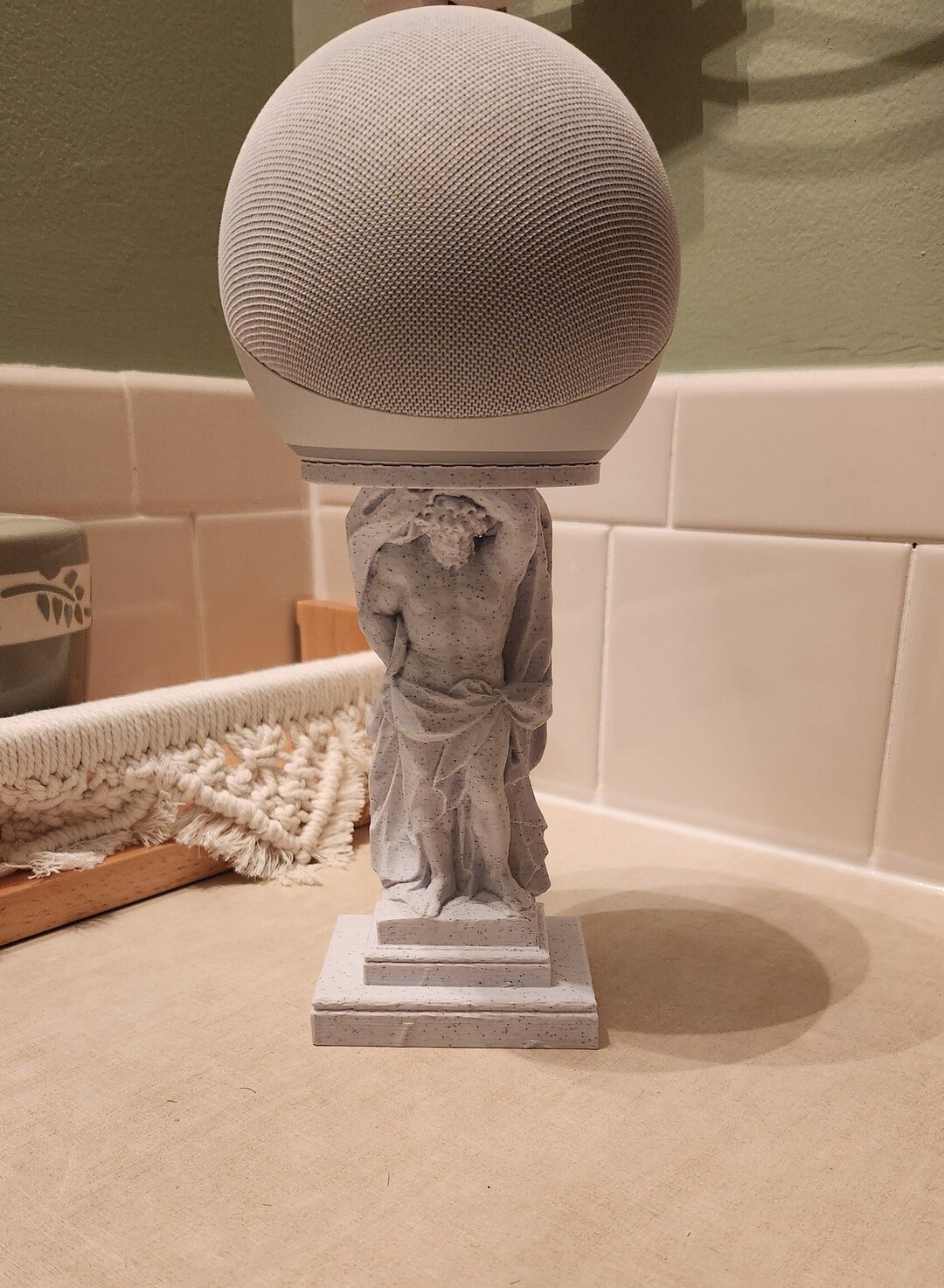 Amazon Alexa Echo Dot 4th & 5th Gen Stand Atlas Greek Mythology Statue