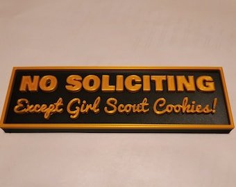 Girls Scout Cookies Porch Sign | No Soliciting Sign Except Girl Scout Cookies