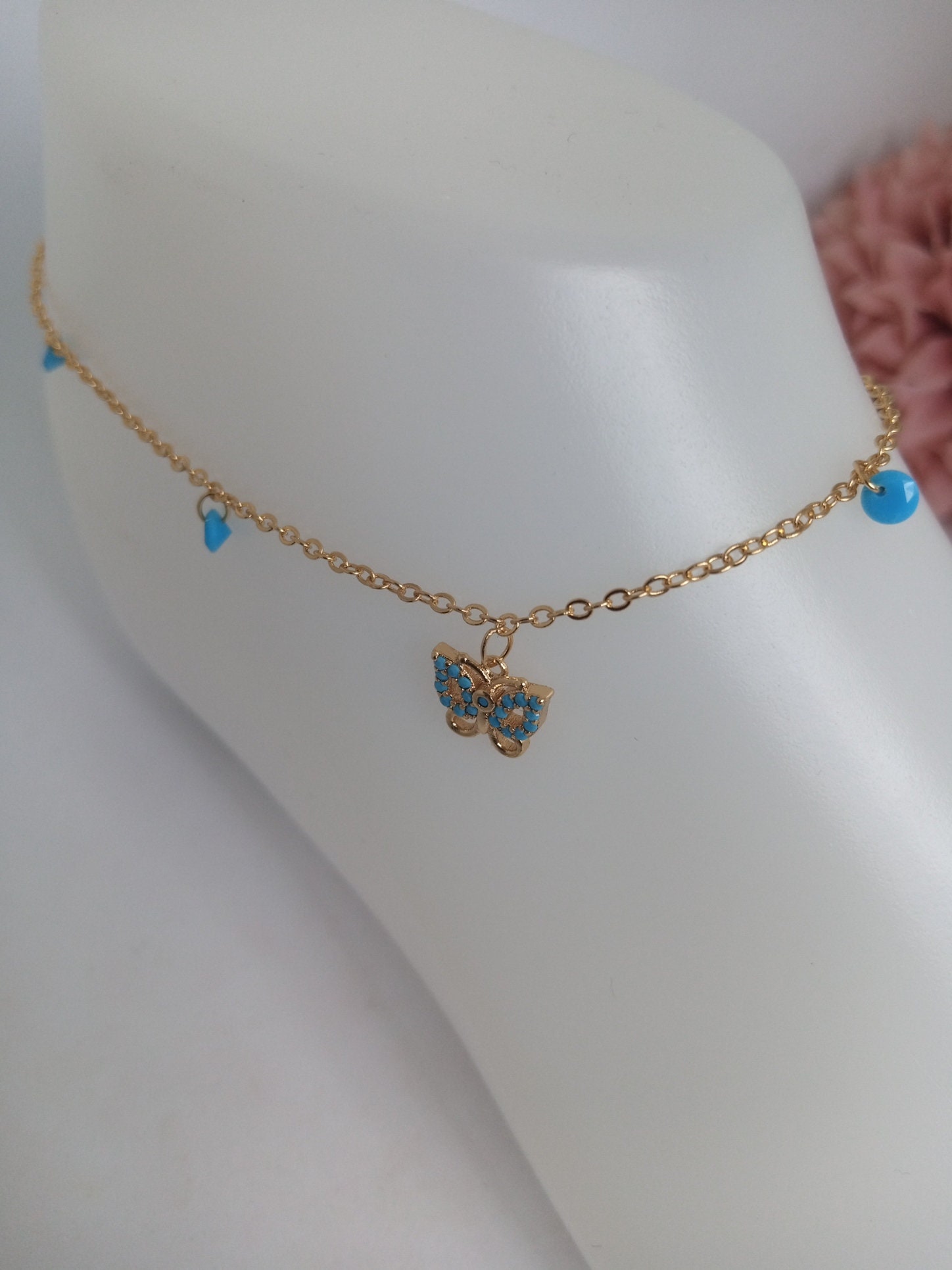 Butterfly Anklet Etsy UK