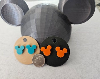Small (0.5 Inches) Cartoon Mouse Stud Earrings