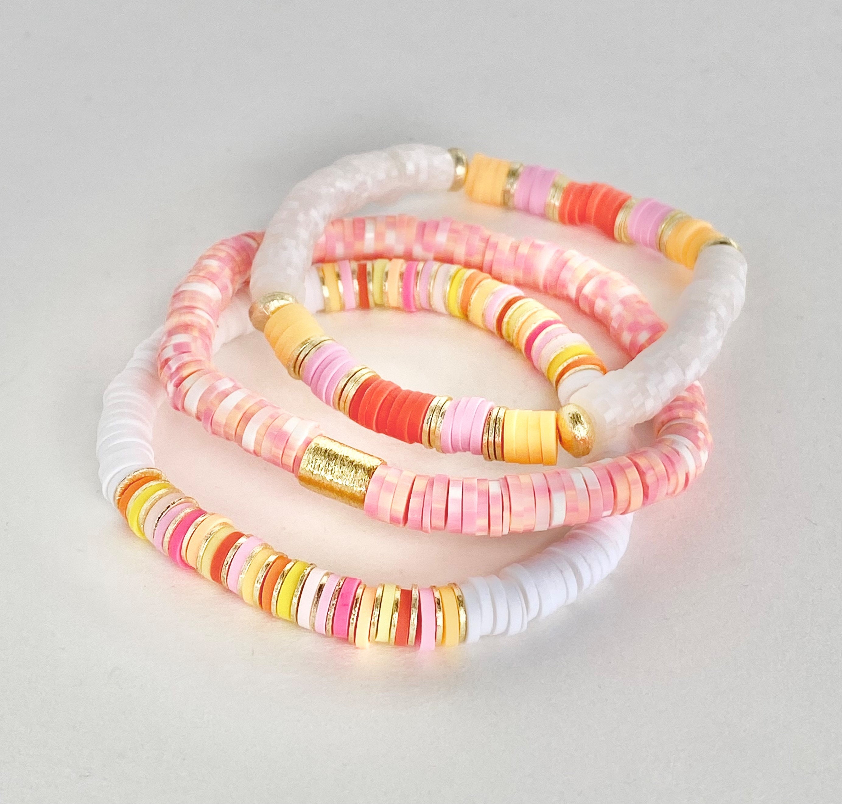 Beaded String Bracelet — SUNSET