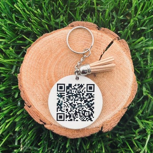 Custom QR Code Keychain, QR Code, Small Business, Keychains