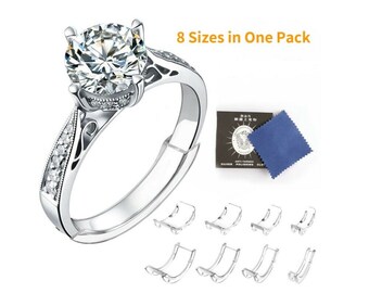Ringversteller für lose Ringe Spirale Silikon Spanner Set mit Poliertuch 8 Größen Halter Guard Ring Snuggies 8 Stück Schmuck Findings Ringgrößenreduzierer Clips Ringversteller für lose Ringe Spirale Silikon Spanner Set mit Poliertuch 8 Größen Halter Guard Ring Snuggies 8 Stück Schmuck Findings Ringgrößenreduzierer Clips