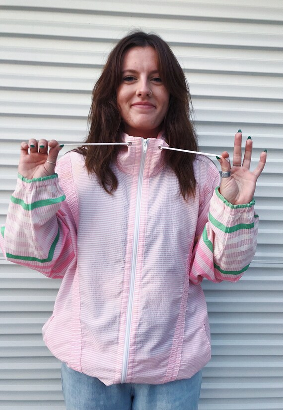 patterned windbreaker