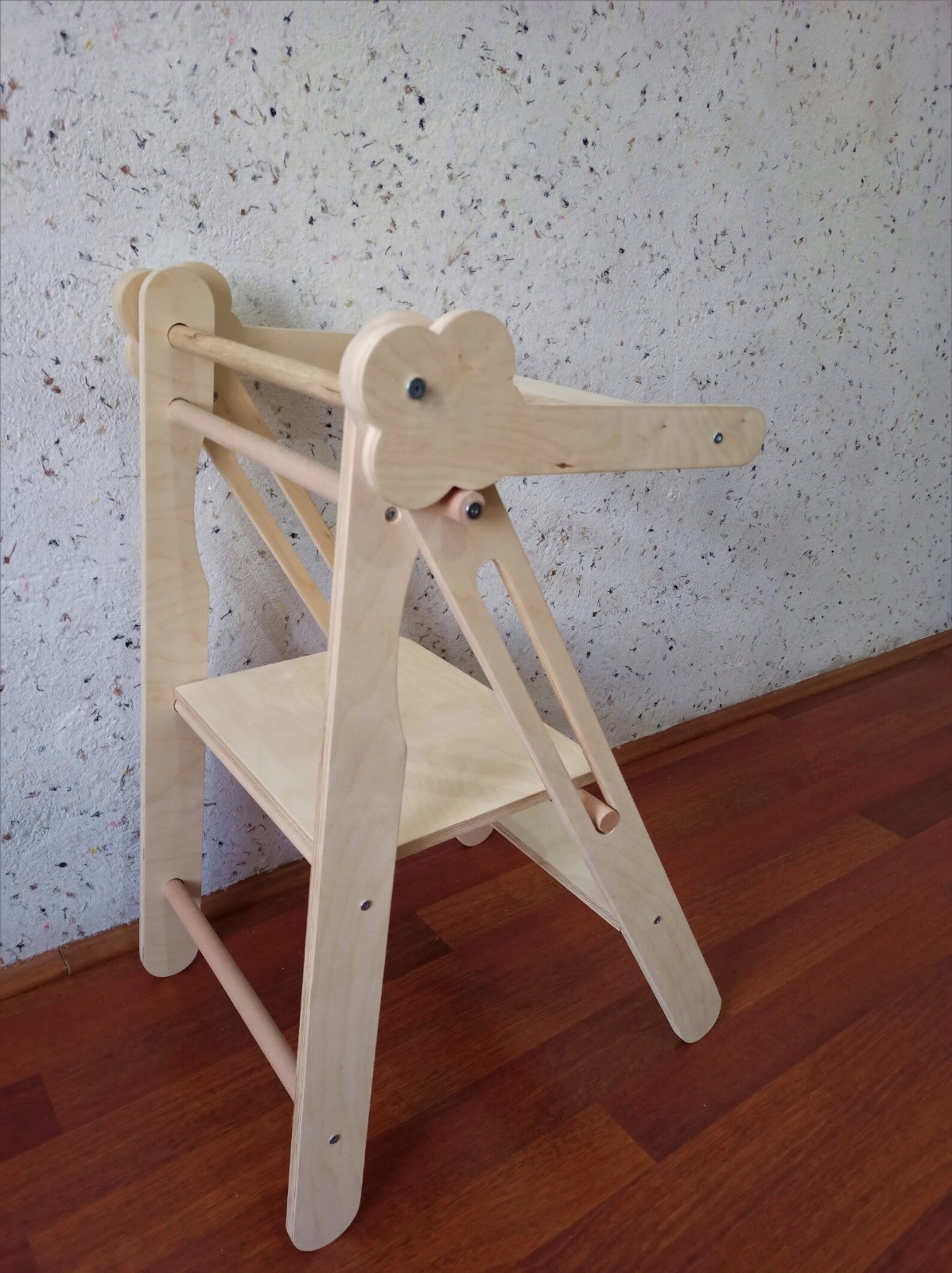 Folding Kitchen Helperkids Step Stoolmontessori Etsy