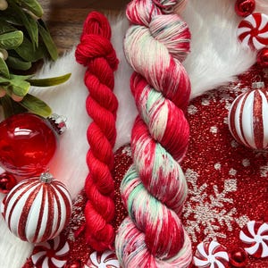 Pixie Peppermint Sock Set / Hand Dyed Yarn / Merino nylon sock wool