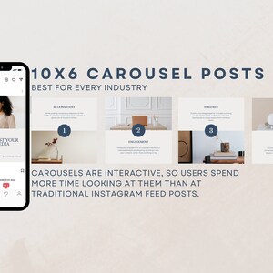 Pacote de 10 modelos de postagens multifuncionais do Instagram no Canva. Melhor para Coaching, Moda e Bem-Estar.