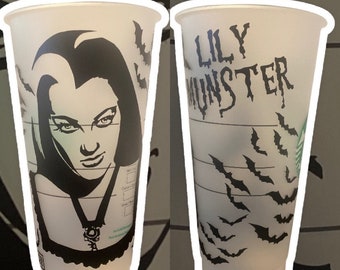 Lily Munster, Goth Ladies, The Munsters, Starbucks, Cold cup, Ghoul Gang