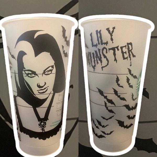 Lily Munster, Goth Ladies, The Munsters, Starbucks, Cold cup, Ghoul Gang