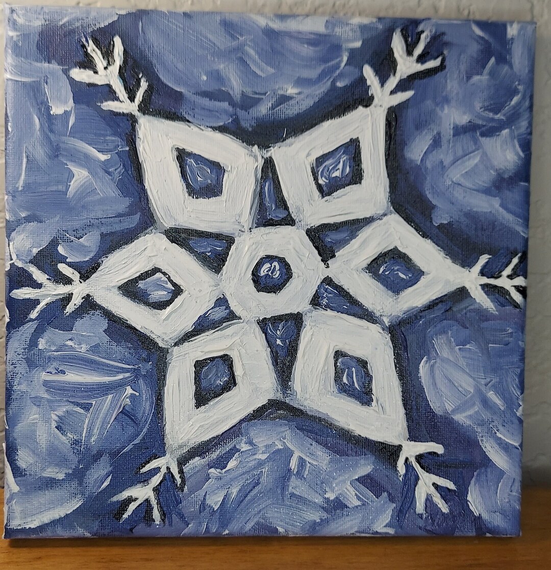 Diamond Snowflake 8x8 Acrylic - Etsy